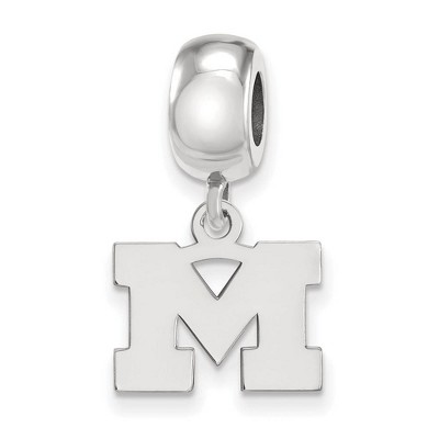 Black Bow Jewelry Sterling Silver Michigan Wolverines NCAA Bead Charm