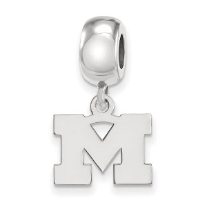 Black Bow Jewelry Sterling Silver Michigan Wolverines NCAA Bead Charm - 1 of 4