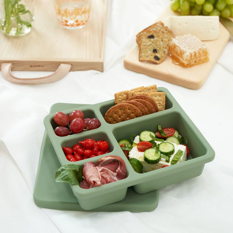 Austin Baby Co Leak-proof Silicone Bento Box for Toddlers and Kids- Durable & Eco-Friendly five compartment Lunch Box, 3 of 10