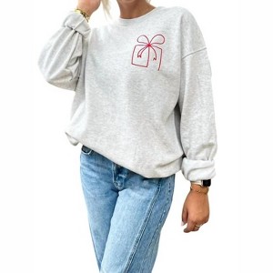 Women's Be Present Holiday Sweatshirt - OLIVER & OTIS - 1 of 2