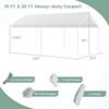 Gymax 10X20 FT Steel Frame Canopy Shelter Waterproof  Car Carport Garage Party Tent White - 3 of 4