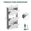 SKRAN Shoe Storage Cabinet with 3 Flip Drawers, Freestanding Shoe Cabinet Organizer with Metal Frame for Entryway, Hallway, Foyer - 3 of 4