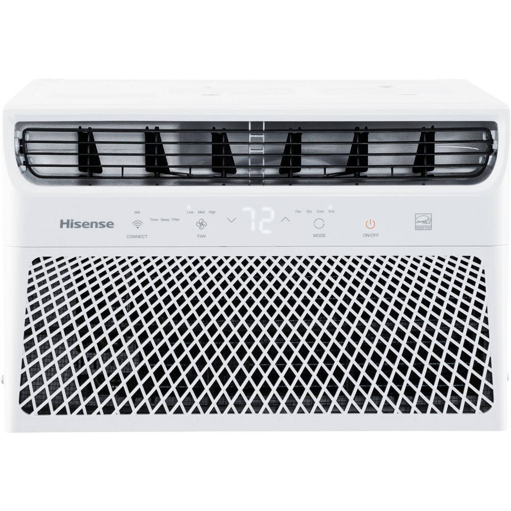 Hisense 8000 BTU Smart Window Air Conditioner with Wi-fi and Remote Control: 3 Speeds, 300-500 sq. ft. Coverage, 115V