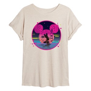 Women's - Disney - Mickey Sphere Oversized Graphic T-Shirt - 1 of 4