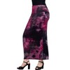 24seven Comfort Apparel Pink Tie Dye Fold over Waist Maxi Skirt - 2 of 4