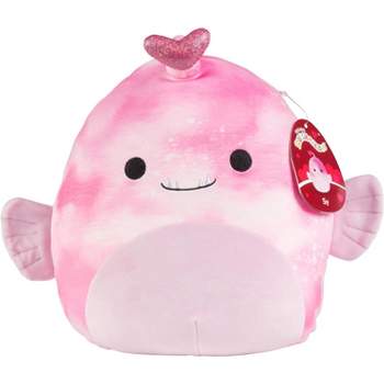 Squishmallows 10" Sy the Anglerfish Plush W Heart - Officially Licensed 2024 Kellytoy - Collectible Soft & Squishy Fish Stuffed Animal Toy