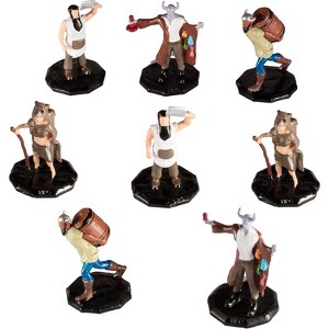 Monster Townsfolk Mini Fantasy Figures - Merchants - 8pc Hand-Painted Non Player Character NPC Miniatures - 1" Hex-Sized Compatible with RPG Games - 1 of 3