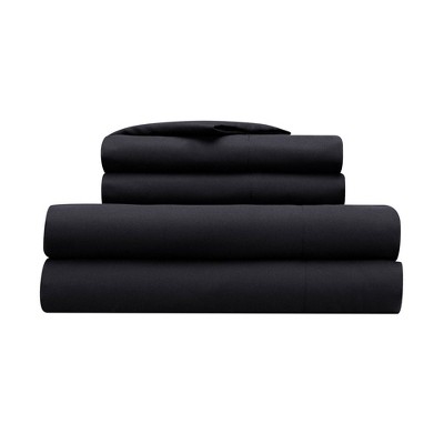 Serta Twin Simply Clean Sheet Set Black