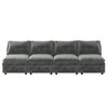 67" Modular Sectional Sofa Bed with Storage Seat, Faux Double-Layer Cushions, 4-Piece Free combination - 4 of 4