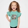 The Juniper Shop Halloween Doodle Collage Toddler Flutter Sleeve Tee - image 2 of 3