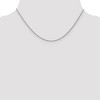 Black Bow Jewelry 1mm 14k White Gold Solid Diamond Cut Spiga Chain Necklace - 2 of 4