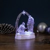 Northlight LED Lighted Musical Icy Crystal Nativity Scene Christmas Decoration - 7" - 2 of 4