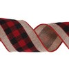 Unique Bargains Gift Wrap Ribbons Plaid Faux Linen 179.13"x2.48" 1 Pc - 4 of 4