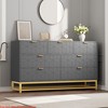 Entryway 7 Drawer Dresser for Bedroom, 53.5" Large Dresser w/ Metal Legs, Modern Chest Organizer w/Wide Storage, Chest of Drawers - 3 of 4