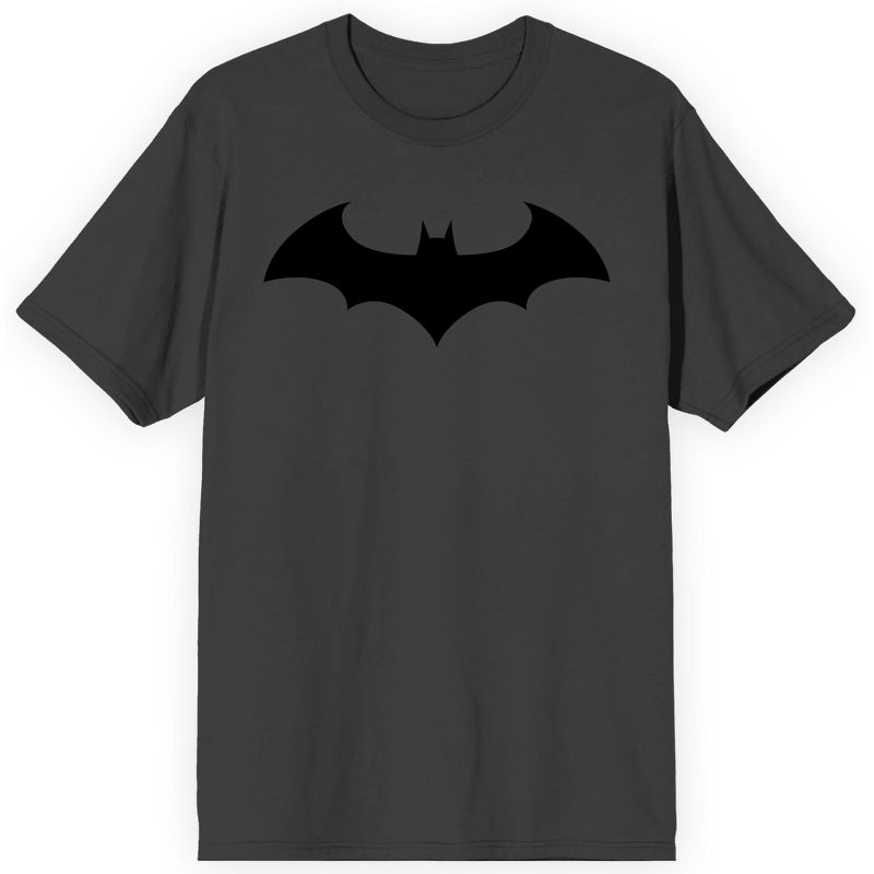 DC Comics Batman Bat Fly Charcoal Tee Shirt T-Shirt, 1 of 3