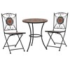 vidaXL Mosaic Bistro Set Terracotta, Gray, Orange - 2 of 4