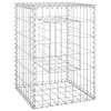 vidaXL Gabion Basket Posts 2 pcs 15.7"x15.7"x23.6" Iron - 3 of 4