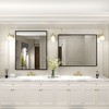 Apmir H Rectangular High-Strength Tempered Glass and Aluminum Alloy Framed French Cleat Mounted Wall Decor Bathroom Vanity Mirror in Matte Black - 3 of 4