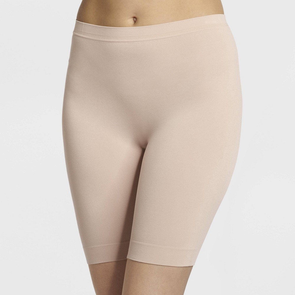 Jockey Generation™ Women's Slipshort - Beige L: Seamless Thigh Slimming Shapewear, Pull-On Knit Microfiber Undergarment
