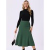 INSPIRE CHIC Women's Elastic High Waist A-Line Ribbed Knit Sweater Skirt - 4 of 4