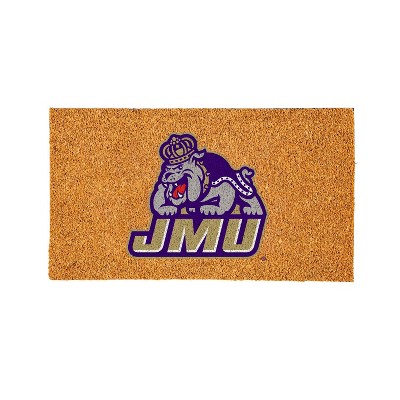 EvergreenNCAAJames Madison Dukes Logo Natural Coir 28 x 16 Inches Indoor Outdoor Doormat