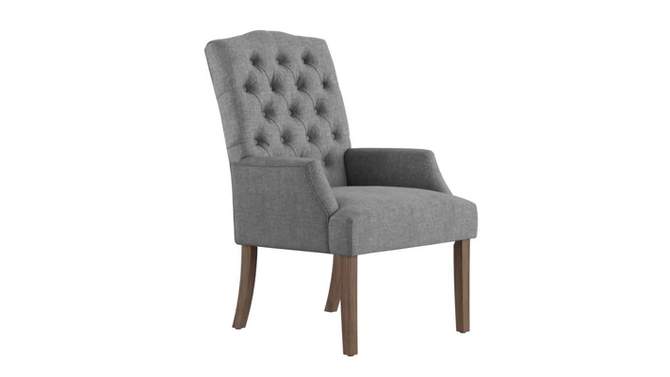 Raghnaid Distressed Tufted Linen Dining Chair - Inspire Q, 2 of 11, play video