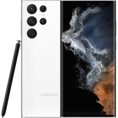 Manufacturer Refurbished Samsung Galaxy S22 Ultra 5G S908U (Fully Unlocked) 128GB White (Very Good)