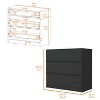 TiramisuBest Rustic Brown Finish Chest with Storage Drawers Clipped Corners Transitional Style Wooden Bedroom Furniture 1pc with Brown for D - 3 of 4