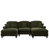 Modular U-Shaped Sectional Sofa with Flared Arms & Movable Ottomans - 4 of 4