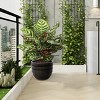 Syemin Planters Set of 4 Fluted Ceramic Flowerpot, Modern Planter with Drainage Hole for Patio, Garden, Windowsill, Brown, 14.17"*14.17"*11.61" - 2 of 4