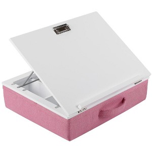 BIRDROCK HOME Lap Desk with Storage and Cushion (Pink) - 1 of 4