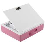 BIRDROCK HOME Lap Desk with Storage and Cushion (Pink)