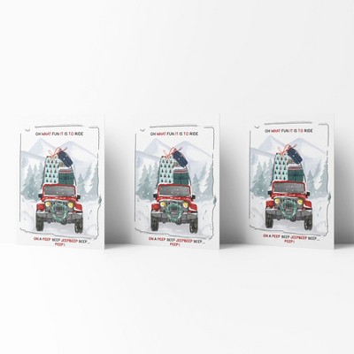 Holiday Winter Card Pack (3ct) Oh What Fun It Is To Ride by Ramus & Co