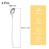 Unique Bargains Reusable Stainless Steel Long Handle Spoons for Stirring Cocktail 4 Pcs - 2 of 4