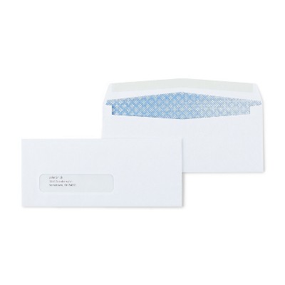 HITOUCH BUSINESS SERVICES Gummed Security Tinted Business Envelopes 3 5/8" x 8 5/8" White 500/BX