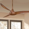 52" Minka Aire Wave Distressed Koa Ceiling Fan Indoor for Living Room Bedroom Dining Kitchen Foyer with Hand Held Remote - 2 of 4