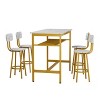 NicBex 5-Piece Industrial Style Dining Set Dining Table & Chairs for Kitchen,Dining Room,Restaurant,Bar Dinette Set with Metal Frame - 4 of 4