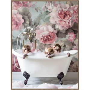 Amanti Art Blossom Bath by Niky Rahner Framed Canvas Wall Art - 1 of 4