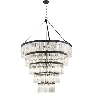 Crystorama Lighting Emory 30 - Light Chandelier in  Black Forged - 1 of 4