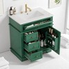 Mshliw 30 Inch Bathroom Vanity with Sink, Freestanding Cabinet with Tip-Out Drawer and Three Soft-Closing Drawers, Door Shelf Storage - 2 of 4