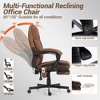 Bosmiller Massage Office Chair with Foot Rest, 6 Points Vibration Heating Executive Chairs  Ergonomic Home Office  Desk Chair - 4 of 4