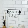 VIP Metal 15 in. White Labeled Towel Hooks Sign - 3 of 4