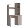 NicBex Home Office Desk 38.7" W Modern Writing Desk with 3-Tier Open Storage Bookshelves, Cabinet and Wooden Frame for Office, Study - 3 of 4
