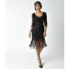 Unique Vintage Women's Beaded & Sequin Margaux Fringe Cocktail Dress - 3 of 4