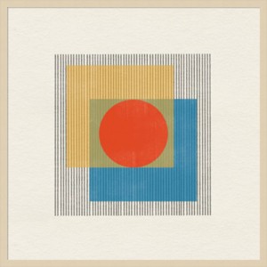 33"x33" Midcentury Modern Object No 3 by The MIUUS STUDIO Wood Framed Wall Art Print Brown - Amanti Art - 1 of 4