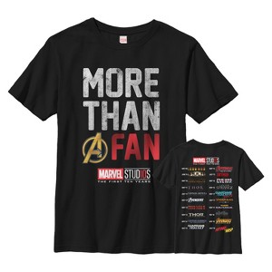 Boy's Marvel 10th Anniversary More Than a Fan T-Shirt - 1 of 4