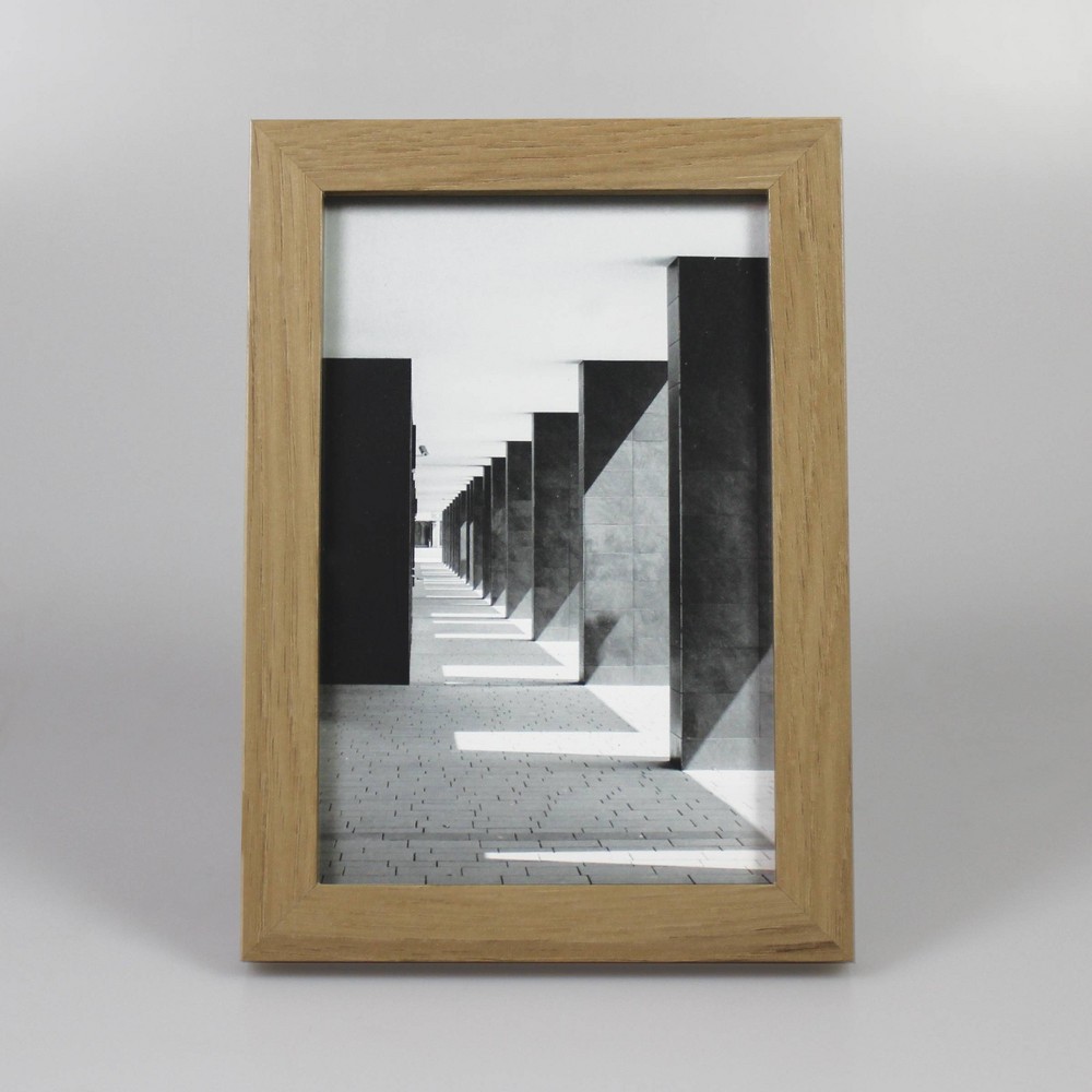 Photos - Photo Frame / Album 4" x 6" Thin Grain Frame Wood - Threshold™