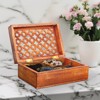 Mela Artisans Trellis Wooden Handcrafted Box with Hinged Lid- Medium, Medium Polish Finish - 2 of 4