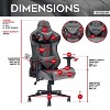 NicBex XL Ergonomics Gaming Chair 360° Swivel Office Chairs with Head&Lumbar Pillow,90°-150° Recliner Chair for Office&Home,350lbs Max,Gray - 4 of 4
