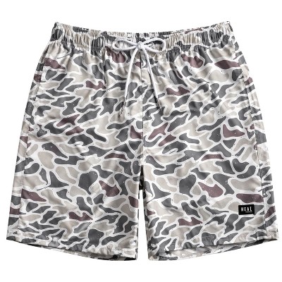 HEAT Swimwear Mens Tie Front Board Short Swim Trunks, Camo Beach, X-Large — фото 2